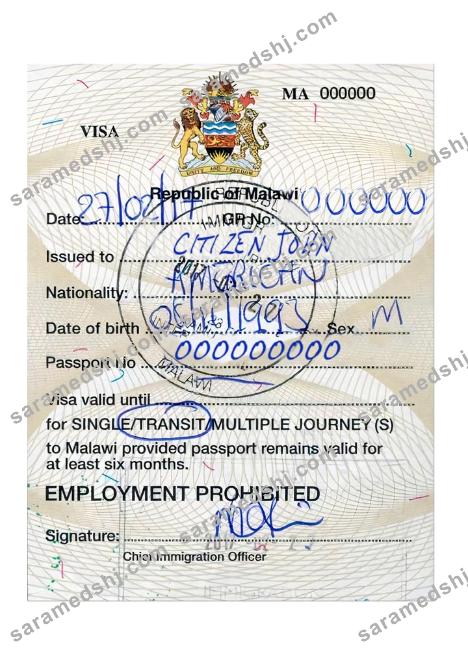 MALAWI travel visa